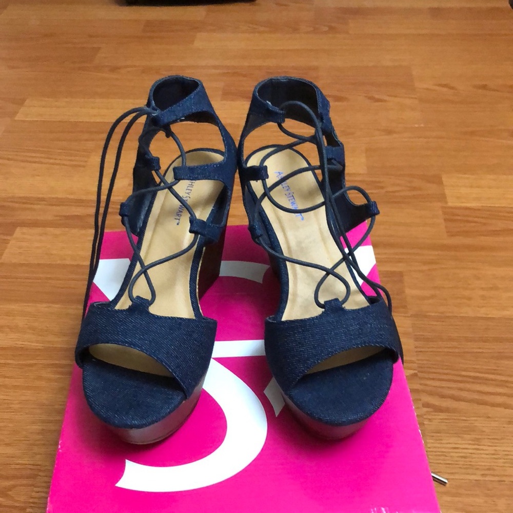 Ashley Stewart Denim Sandals